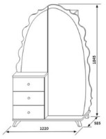 Шкаф КМК Жемчужина Венге Светлый/Ясень Жемчужный (0380.12) фото №2 — интернет-магазин Desire.md