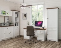 Masa de birou Неман Тиволи МН-035-26 Alb Structurat/Stejar Stirling imaginea #4 — magazin online Desire.md