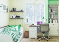 Письменный стол Неман Тиволи МН-035-27 Белый Структурный/Дуб Стирлинг фото №4 — интернет-магазин Desire.md