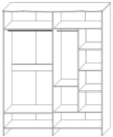 Dulap КМК Стефани 4Д Moko/Beton Bej (0649.3) imaginea #2 — magazin online Desire.md