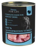 Hrană umedă pentru câini Fitmin Tin Turkey 800g