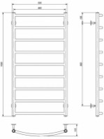 Полотенцесушитель Deffi Aquamix P9 500x1000 фото №2 — интернет-магазин Desire.md