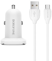 Încărcător auto Borofone BZ12A Micro-USB White imaginea #4 — magazin online Desire.md