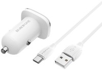 Încărcător auto Borofone BZ12A Set Type-C White imaginea #4 — magazin online Desire.md