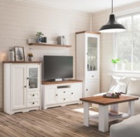 Тумба Неман Тиволи МН-035-05 Белый Структурный/Дуб Стирлинг фото №3 — интернет-магазин Desire.md