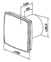 Ventilator de perete Ventika Modern Light (D100LDLR) imaginea #2 — magazin online Desire.md