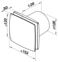 Ventilator de perete Ventika Modern Tekno (D100LDAO) imaginea #2 — magazin online Desire.md
