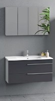 Set mobilier baie Nplus Dokker 100 White/Metalic Anthracite imaginea #1 — magazin online Desire.md