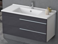 Комплект мебели для ванной Nplus Dokker 100 White/Metalic Anthracite