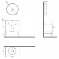 Set mobilier baie Nplus Tucson 80 Caramel imaginea #2 — magazin online Desire.md