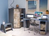 Masa de birou Моби Индиго 12.61 Gri-închis/Grafiti imaginea #2 — magazin online Desire.md