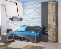 Raft de perete Моби Индиго 10.111 Gri-Închis/Albastru imaginea #2 — magazin online Desire.md