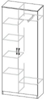 Шкаф SV-Мебель Рио 1 Дуб Делано/Белый (ФР-10030373)