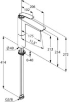 Смеситель для умывальника Kludi Balance (522969175) фото №2 — интернет-магазин Desire.md