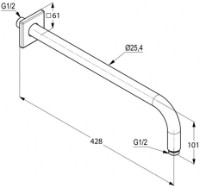 Душевой отвод Kludi A-QA DN15 (6653405-00) фото №2 — интернет-магазин Desire.md