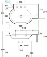 Умывальник Globo SC023.BI фото №2 — интернет-магазин Desire.md
