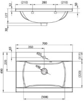 Умывальник Ravak Classic 700 (XJD01170000) фото №3 — интернет-магазин Desire.md