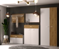 Dulăpior Sokme Барселона 2Д 1Ш Stejar Aristan/Alb imaginea #3 — magazin online Desire.md