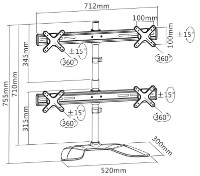 Suport pentru monitor Reflecta Plano DeskStand 23-1010 Q imaginea #2 — magazin online Desire.md