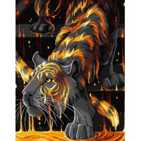 Tablou pe numere Art Gallery Premium Tigru auriu 40x50cm (GX35049)