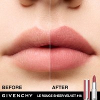 Ruj de buze Givenchy Le Rouge Sheer Velvet Matte Lipstick N16 Nude Boise imaginea #4 — magazin online Desire.md