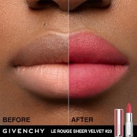 Ruj de buze Givenchy Le Rouge Sheer Velvet Matte Lipstick N23 Rose Irresistible imaginea #5 — magazin online Desire.md