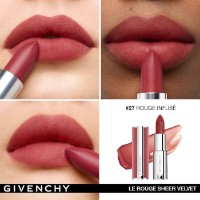 Ruj de buze Givenchy Le Rouge Sheer Velvet Matte Lipstick N27 Rouge Infuse imaginea #3 — magazin online Desire.md