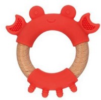 Игрушка-прорезыватель Nuby Wood & Silicone (NV06010) фото №2 — интернет-магазин Desire.md