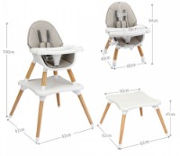 Scaun de masa Kikka Boo Multi 3in1 Grey (31004010100) imaginea #7 — magazin online Desire.md