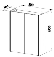 Шкаф с зеркалом Martat Rio 55 White (11947) фото №2 — интернет-магазин Desire.md