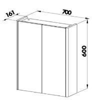 Шкаф с зеркалом Martat Rio 70 Athracite (11950) фото №2 — интернет-магазин Desire.md