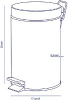 Coș de gunoi Kela Monaco Grey 3L (21886)  imaginea #6 — magazin online Desire.md