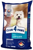 Hrană uscată pentru câini Club 4 Paws Adult Small Breeds Lamb & Rice 14kg
