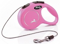 Поводок Flexi New Classic Cat XS Cord 3m Pink