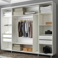 Dulap cu uşi glisante Mobildor-Lux Aron Mirror 260x220 White (aron2712) imaginea #2 — magazin online Desire.md