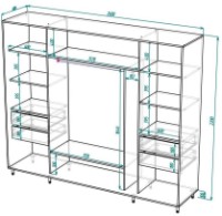 Dulap cu uşi glisante Mobildor-Lux Aron Mirror 260x220 White (aron2712) imaginea #3 — magazin online Desire.md