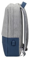 Rucsac pentru oraș Rivacase 7562 Gray/Dark Blue imaginea #3 — magazin online Desire.md