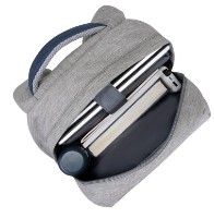 Rucsac pentru oraș Rivacase 7562 Gray/Dark Blue imaginea #6 — magazin online Desire.md
