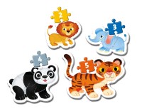 Puzzle Clementoni 4in1 Wild Animals (20810)