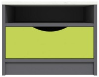 Прикроватная тумба Yasen Дисней Графит Серый/Дуб Крафт Белый/Лайм фото №1 — интернет-магазин Desire.md