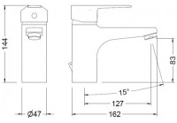 Смеситель для умывальника Genebre K8 (60134 28 45 66) фото №2 — интернет-магазин Desire.md