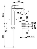 Baterie lavoar Herz Elite High e12B Black (UH00089B) imaginea #2 — magazin online Desire.md