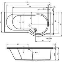 Ванна Riho Dorado Right 170х90 (BA8000500) фото №2 — интернет-магазин Desire.md