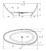 Ванна Roca Palo 160x75 (A248371000) фото №3 — интернет-магазин Desire.md