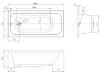 Ванна VentoSpa Mitra 1400x700 фото №2 — интернет-магазин Desire.md