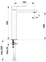 Baterie lavoar Herz SQ q12B High Black (UH00058B) imaginea #2 — magazin online Desire.md