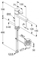 Смеситель для умывальника Kludi Zenta XXL (382640575) фото №2 — интернет-магазин Desire.md