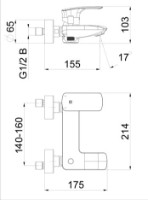 Baterie pentru cadă Herz Elite e30B Black (UH00373B) imaginea #2 — magazin online Desire.md