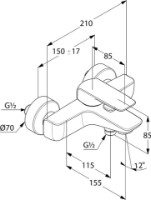 Baterie pentru cadă Kludi Ameo (414450575) imaginea #2 — magazin online Desire.md