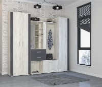 Шкаф Yasen Марсель 2Д Дуб Крафт Белый/Серый Графит фото №3 — интернет-магазин Desire.md